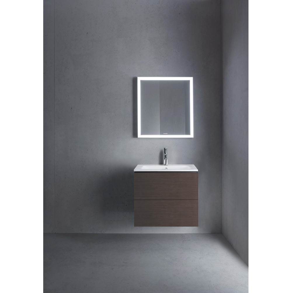 L-Cube Two Drawer Wall-Mount Vanity Unit Concrete Gray