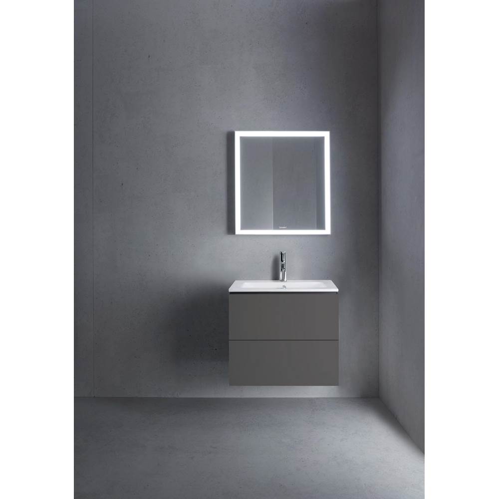 L-Cube Two Drawer Wall-Mount Vanity Unit Concrete Gray