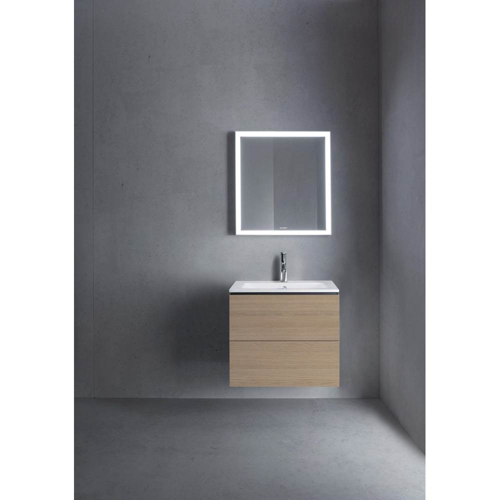 L-Cube Two Drawer Wall-Mount Vanity Unit Concrete Gray