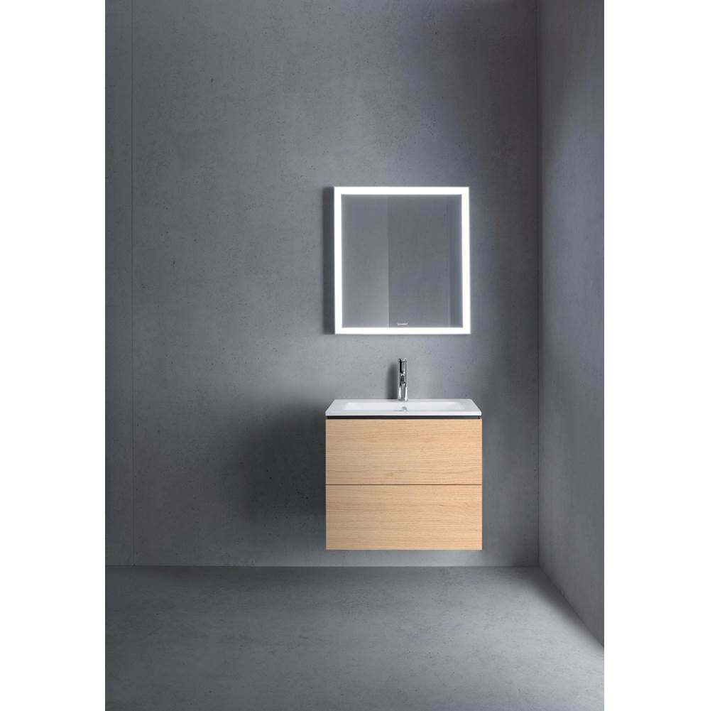 L-Cube Two Drawer Wall-Mount Vanity Unit Concrete Gray