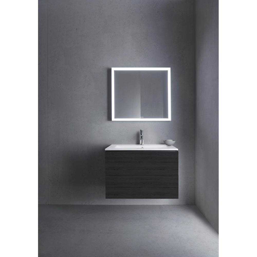 L-Cube Two Drawer Wall-Mount Vanity Unit Concrete Gray