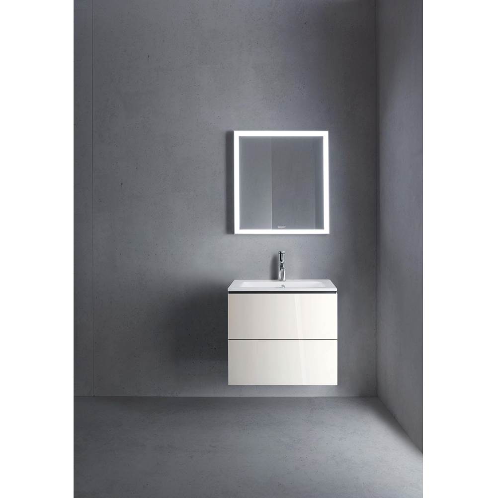 L-Cube Two Drawer Wall-Mount Vanity Unit Concrete Gray