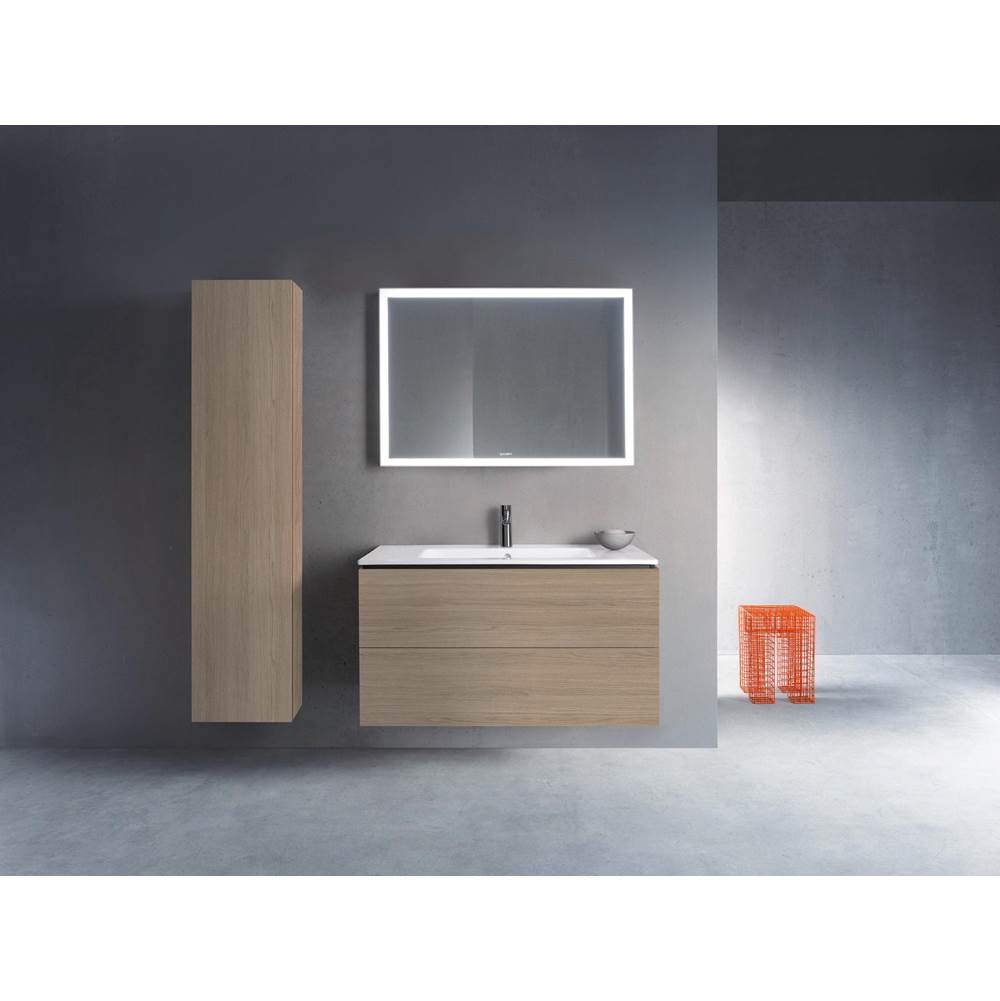 L-Cube Two Drawer Wall-Mount Vanity Unit Concrete Gray