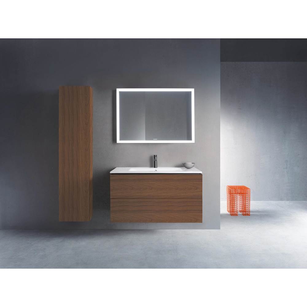 L-Cube Two Drawer Wall-Mount Vanity Unit Concrete Gray