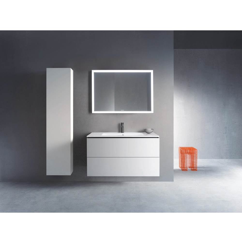 L-Cube Two Drawer Wall-Mount Vanity Unit Concrete Gray