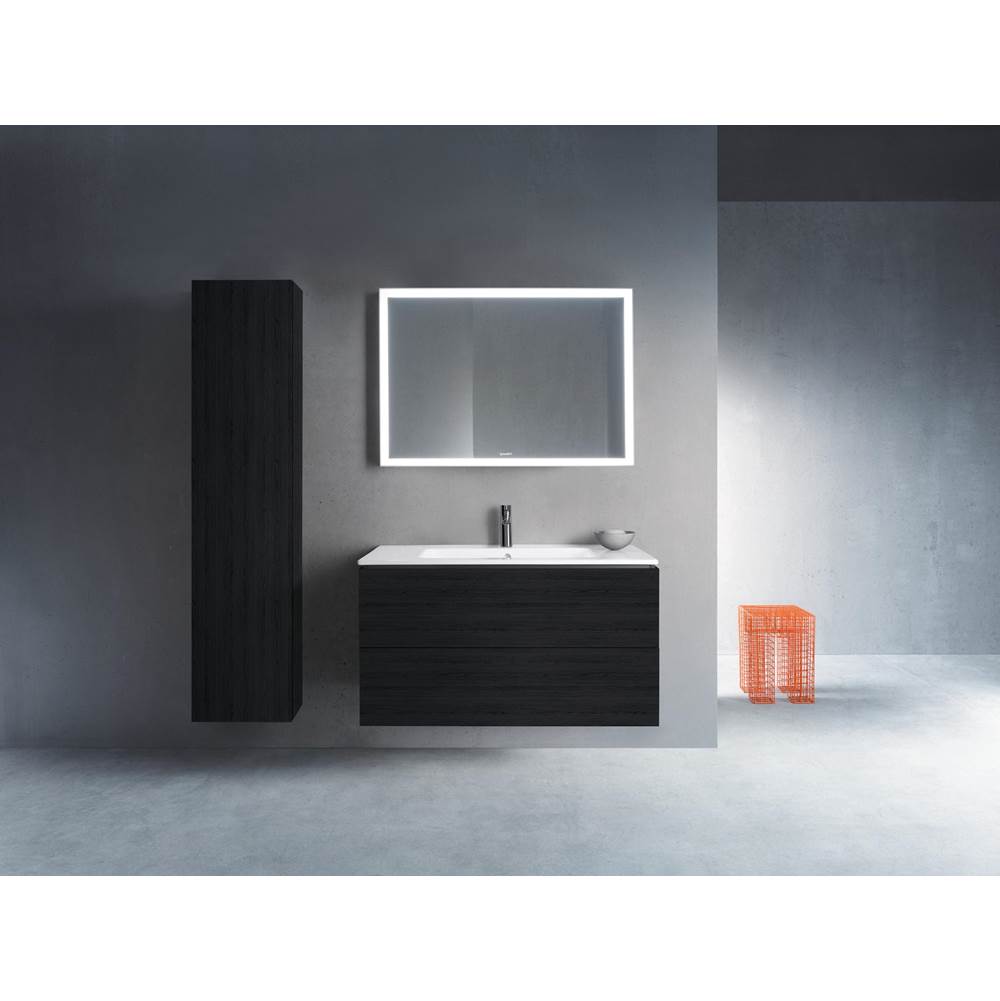 L-Cube Two Drawer Wall-Mount Vanity Unit Concrete Gray