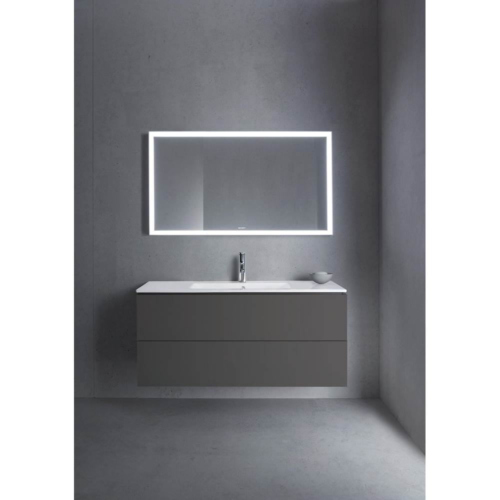 L-Cube Two Drawer Wall-Mount Vanity Unit Concrete Gray