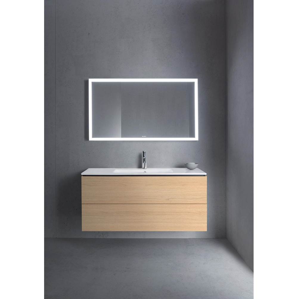 L-Cube Two Drawer Wall-Mount Vanity Unit Concrete Gray