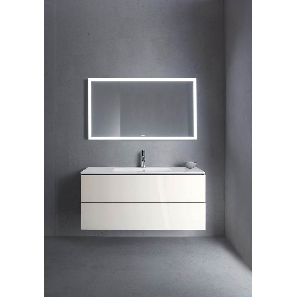 L-Cube Two Drawer Wall-Mount Vanity Unit Concrete Gray
