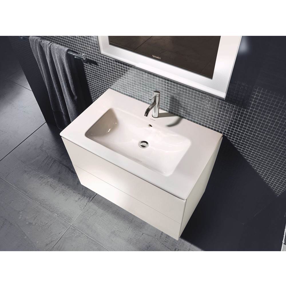 L-Cube Two Drawer Wall-Mount Vanity Unit Concrete Gray