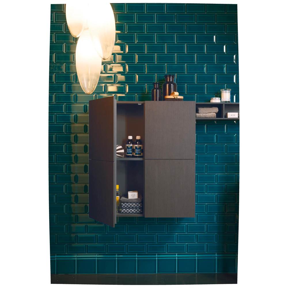 L-Cube Semi-Tall Cabinet Concrete Gray