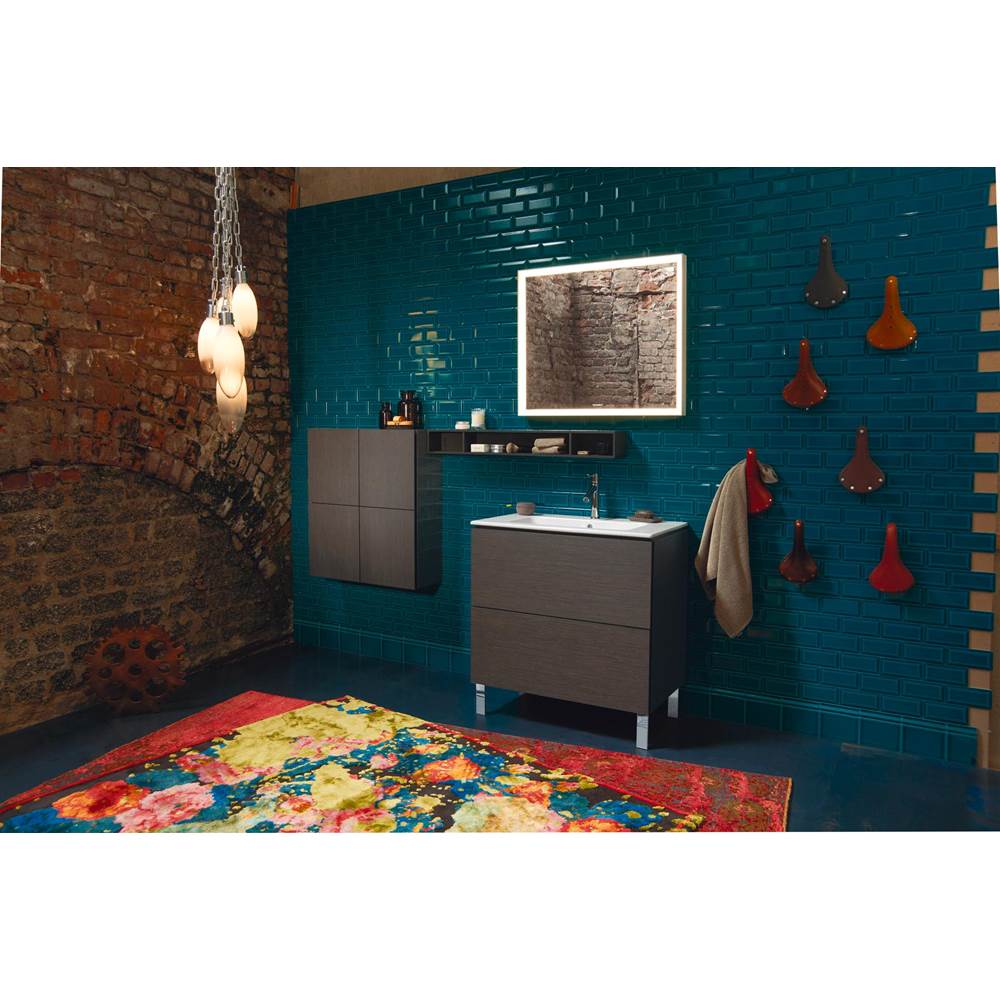 L-Cube Semi-Tall Cabinet Concrete Gray