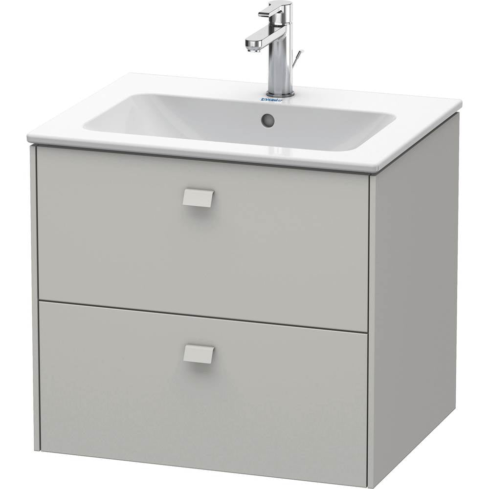 Duravit - Brioso Two Drawer Wall-Mount Vanity Unit Concrete Gray - Concrete Gray Matte