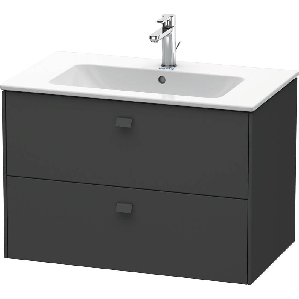 Duravit - Brioso Two Drawer Wall-Mount Vanity Unit Graphite - Graphite Matte