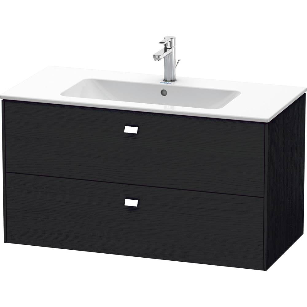 Duravit - Brioso Two Drawer Wall-Mount Vanity Unit Oak Black - Black Oak