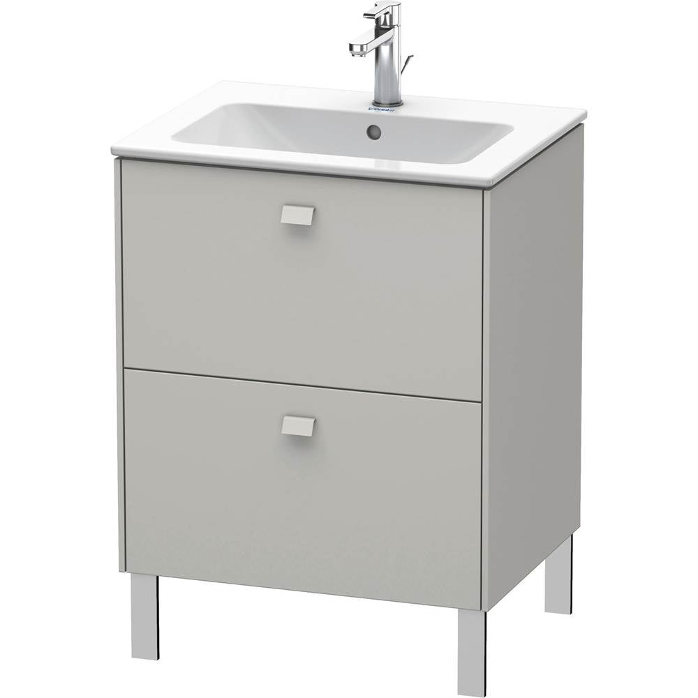 Duravit - Brioso Two Drawer Floorstanding Vanity Unit Concrete Gray - Concrete Gray Matte