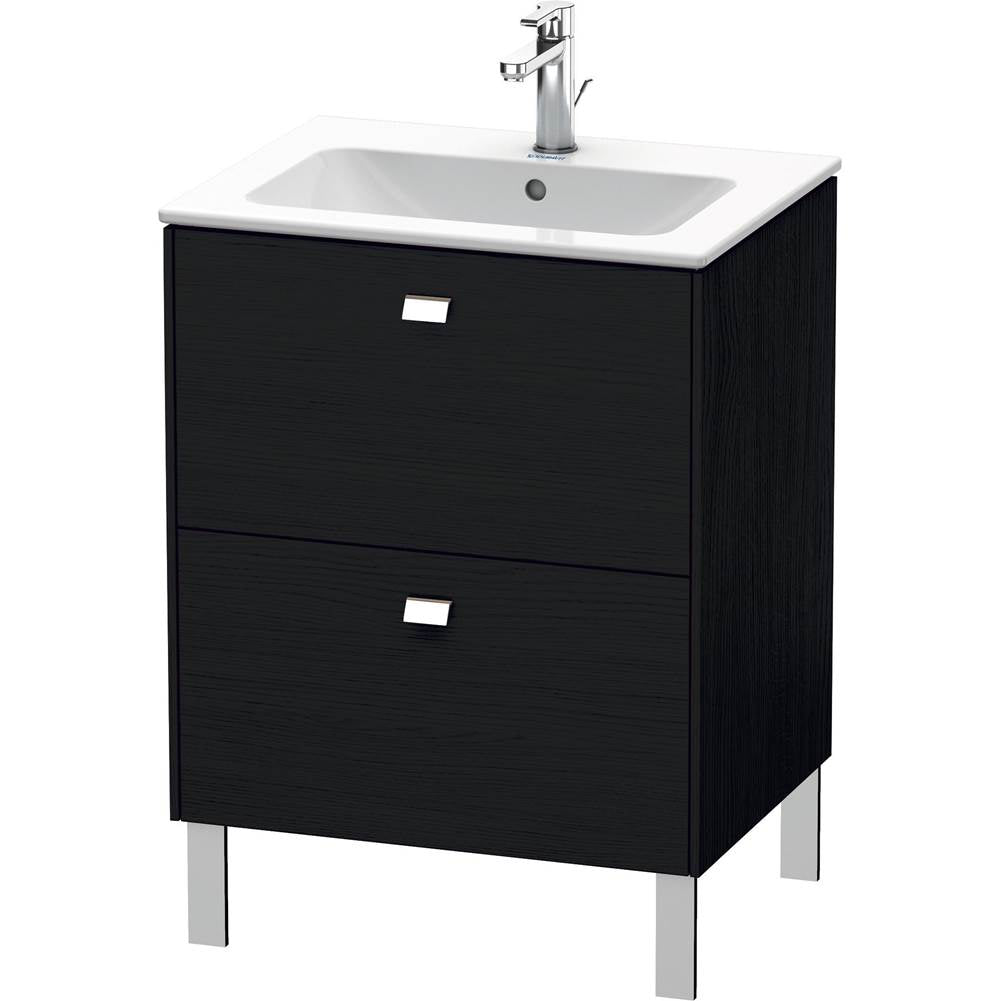 Duravit - Brioso Two Drawer Floorstanding Vanity Unit Oak Black - Black Oak