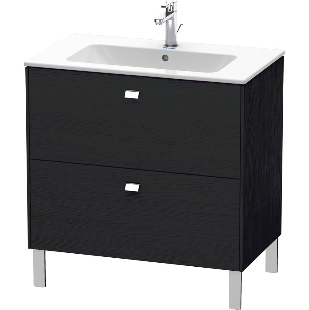 Duravit - Brioso Two Drawer Floorstanding Vanity Unit Oak Black - Black Oak