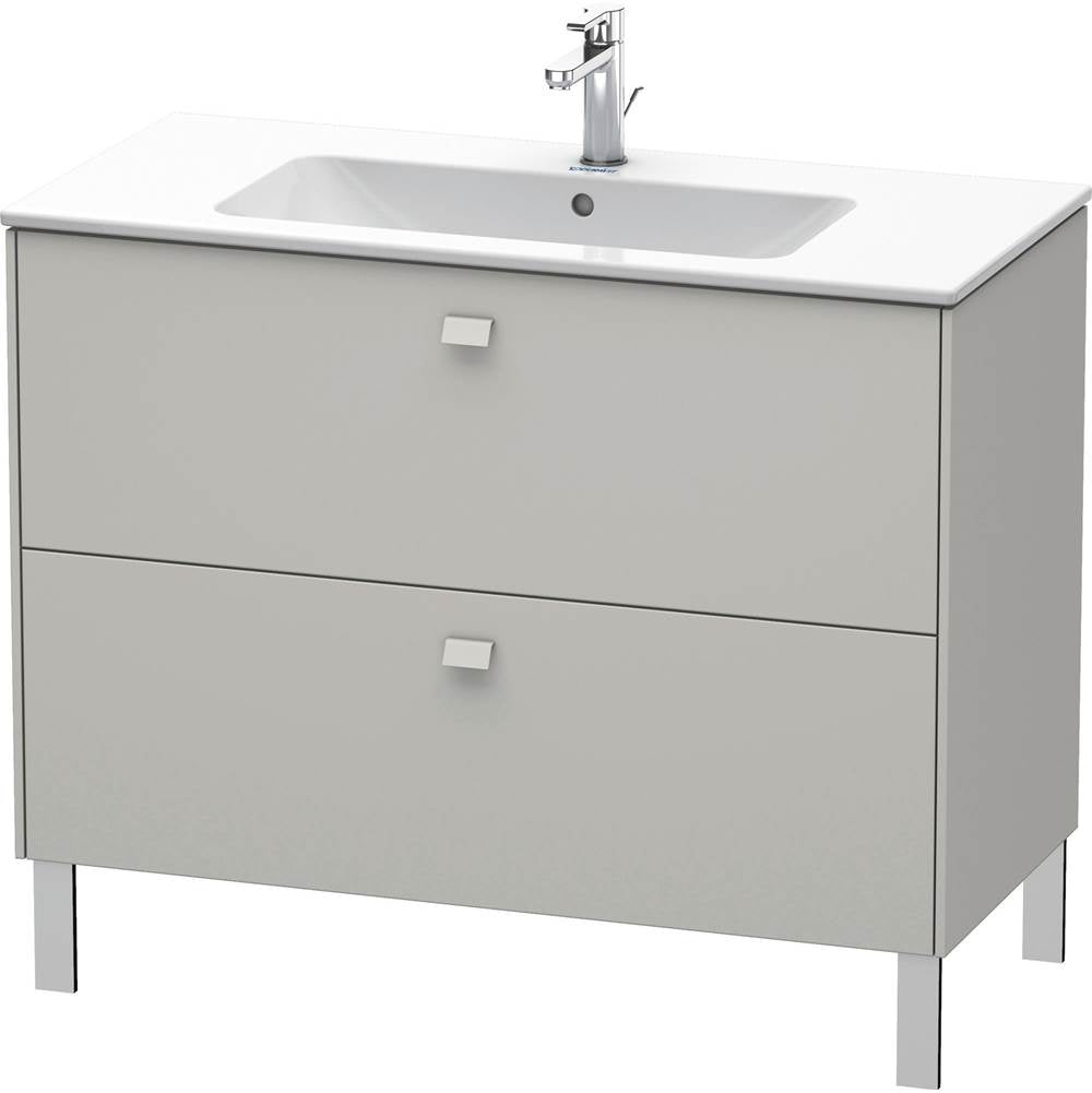 Duravit - Brioso Two Drawer Floorstanding Vanity Unit Concrete Gray - Concrete Gray Matte