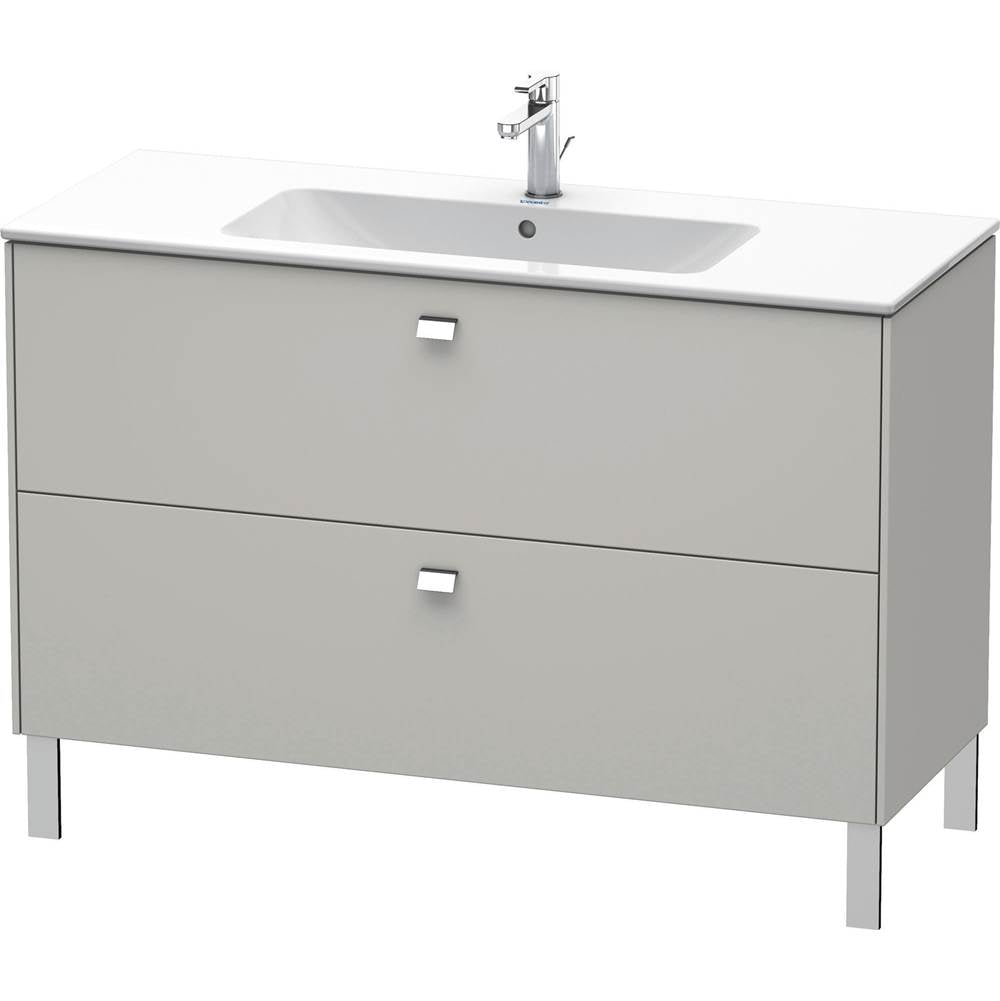 Duravit - Brioso Two Drawer Floorstanding Vanity Unit Concrete Gray - Concrete Gray Matte