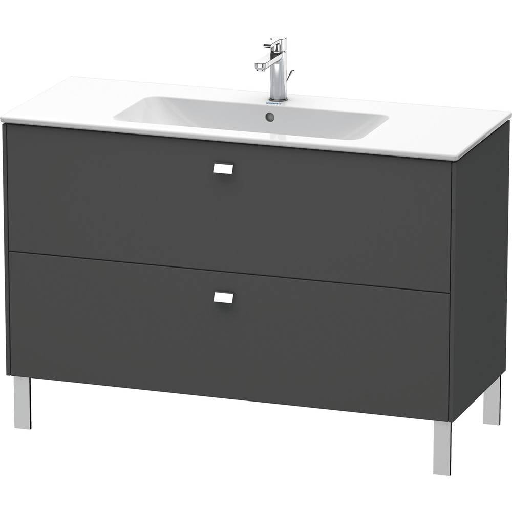 Duravit - Brioso Two Drawer Floorstanding Vanity Unit Graphite - Graphite Matte