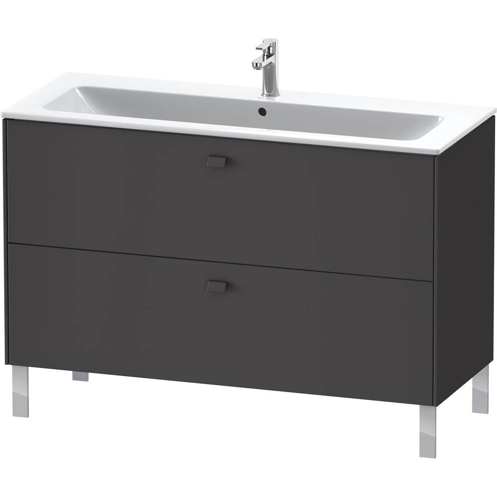 Brioso Two Drawer Floorstanding Vanity Unit Concrete Gray