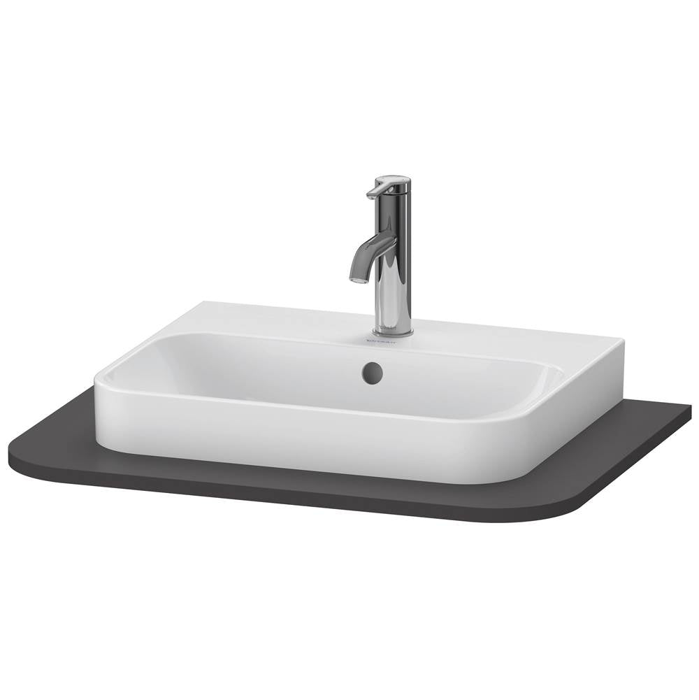 Duravit - Happy D.2 Plus Console with One Sink Cut-Out Graphite - Graphite Super Matte