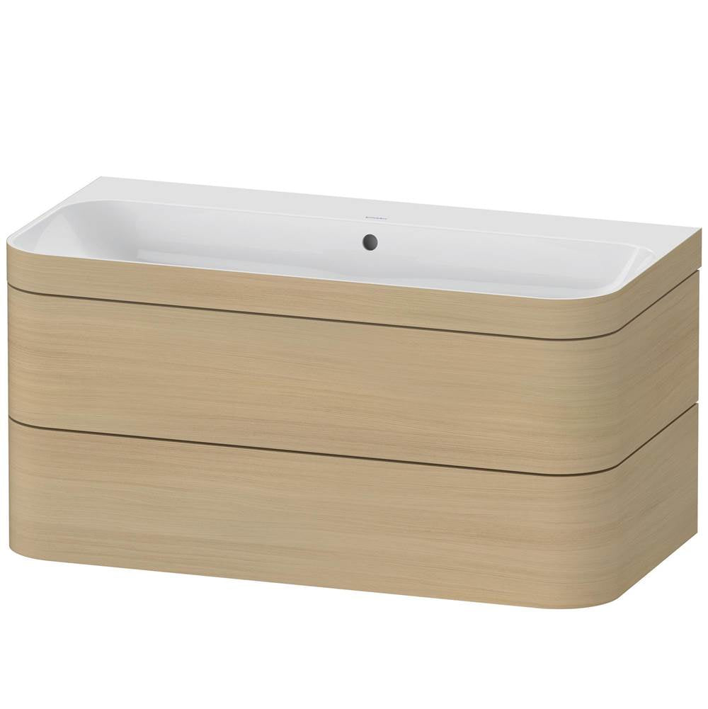 Duravit - Happy D.2 Plus Two Drawer C-Bonded Wall-Mount Vanity Kit Mediterranean Oak - Mediterranean Oak