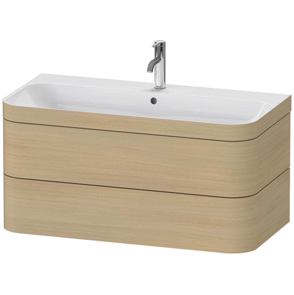 Duravit - Happy D.2 Plus Two Drawer C-Bonded Wall-Mount Vanity Kit Mediterranean Oak - Mediterranean Oak