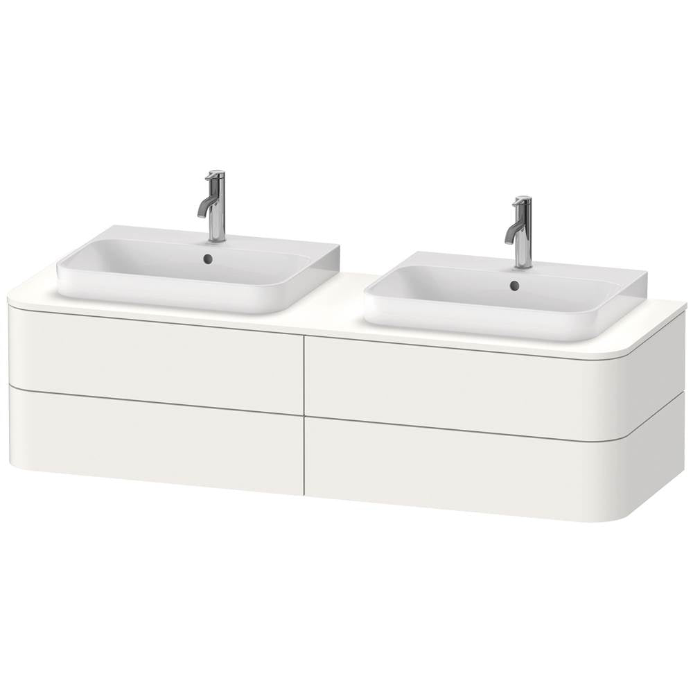 Duravit - Happy D.2 Plus Four Drawer Wall-Mount Vanity Unit White - White Satin Matte
