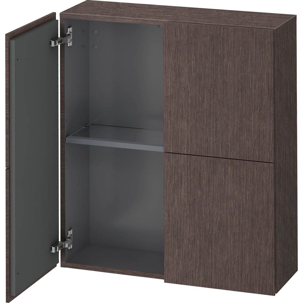 Duravit - L-Cube Semi-Tall Cabinet Dark Brushed Oak - Dark Brushed Oak