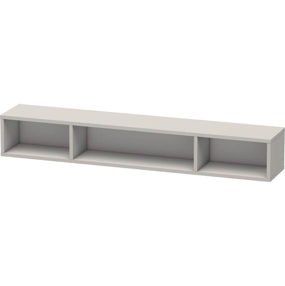 Duravit - L-Cube Wall Shelf with Three Compartments Concrete Gray - Concrete Gray Matte