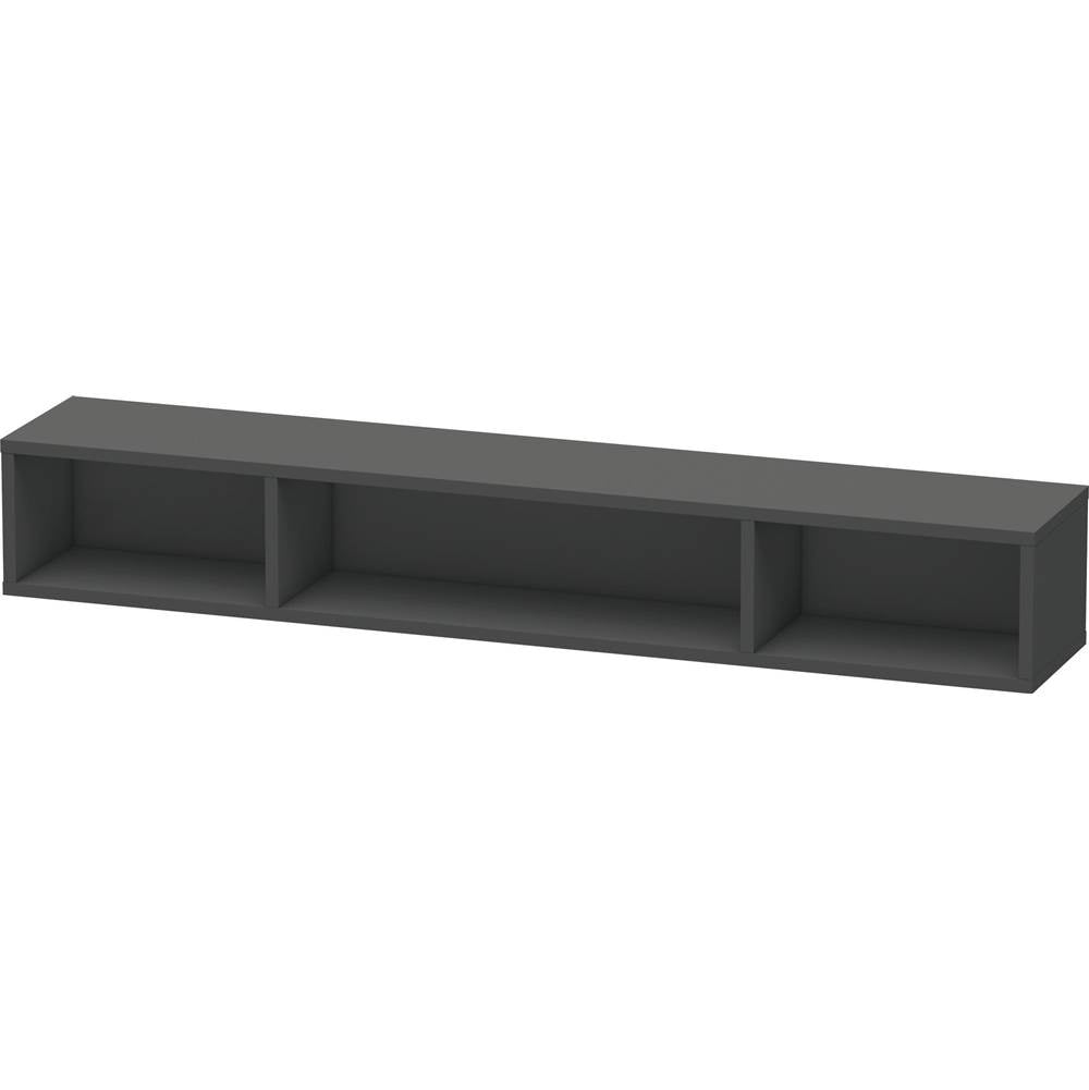 Duravit - L-Cube Wall Shelf with Three Compartments Graphite - Graphite Matte