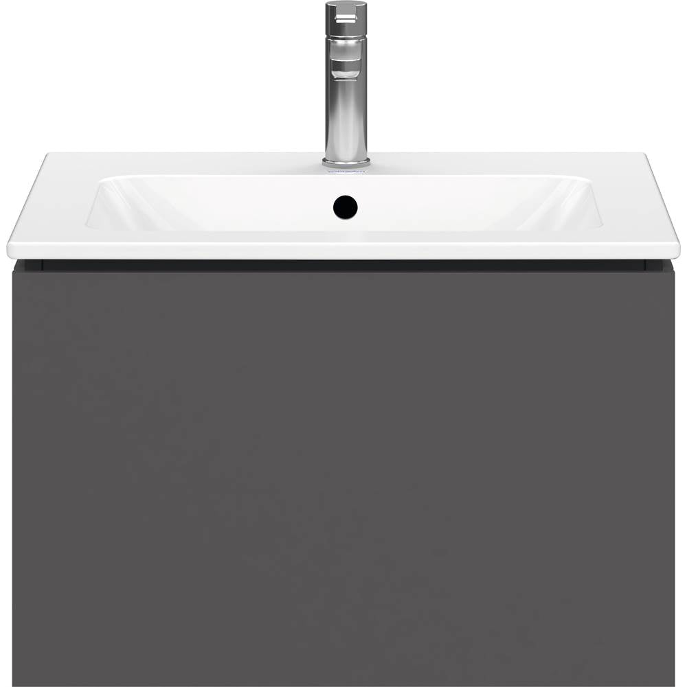 L-Cube One Drawer Wall-Mount Vanity Unit Concrete Gray