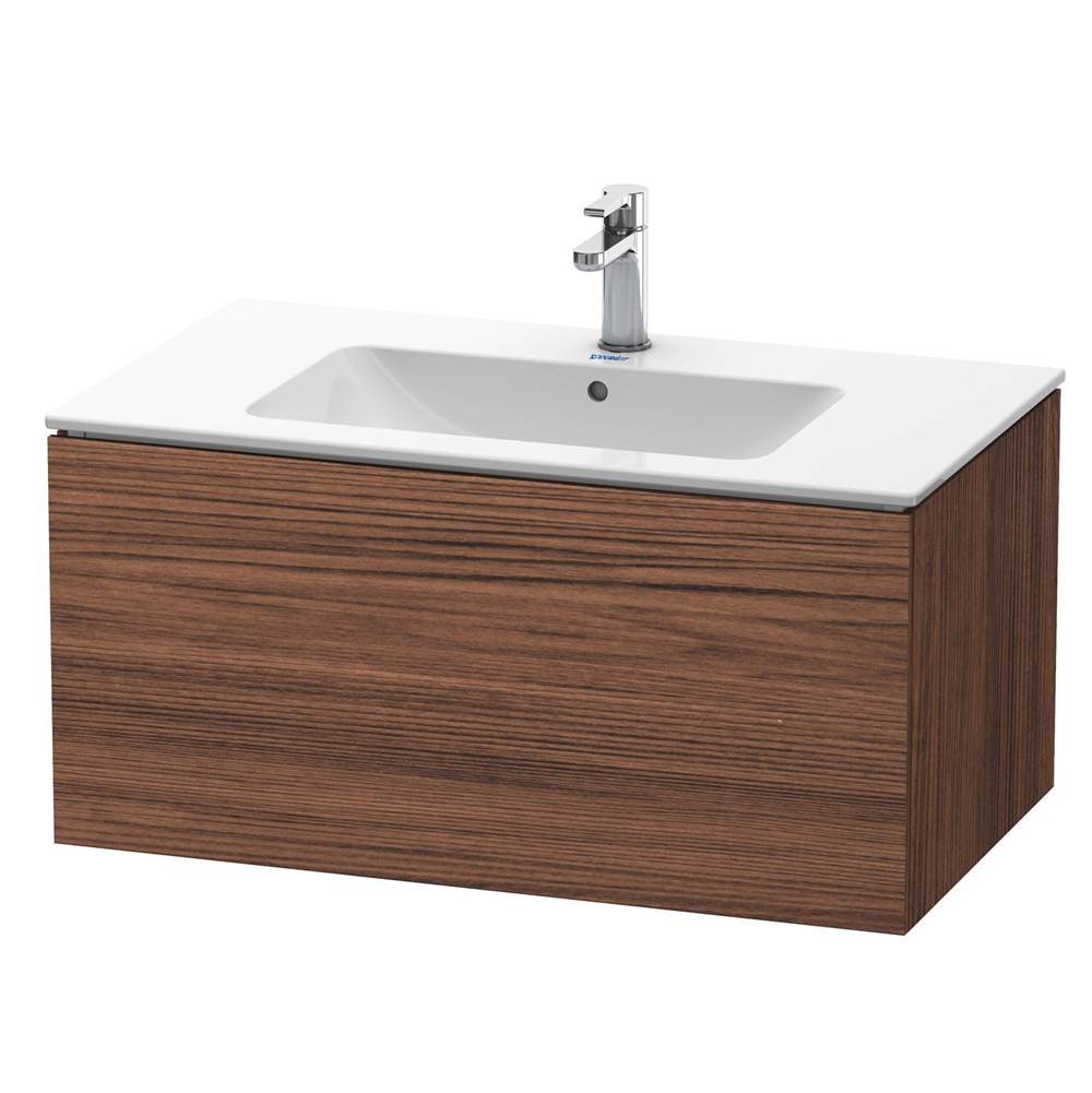 Duravit - L-Cube One Drawer Wall-Mount Vanity Unit Walnut Dark - Walnut Dark