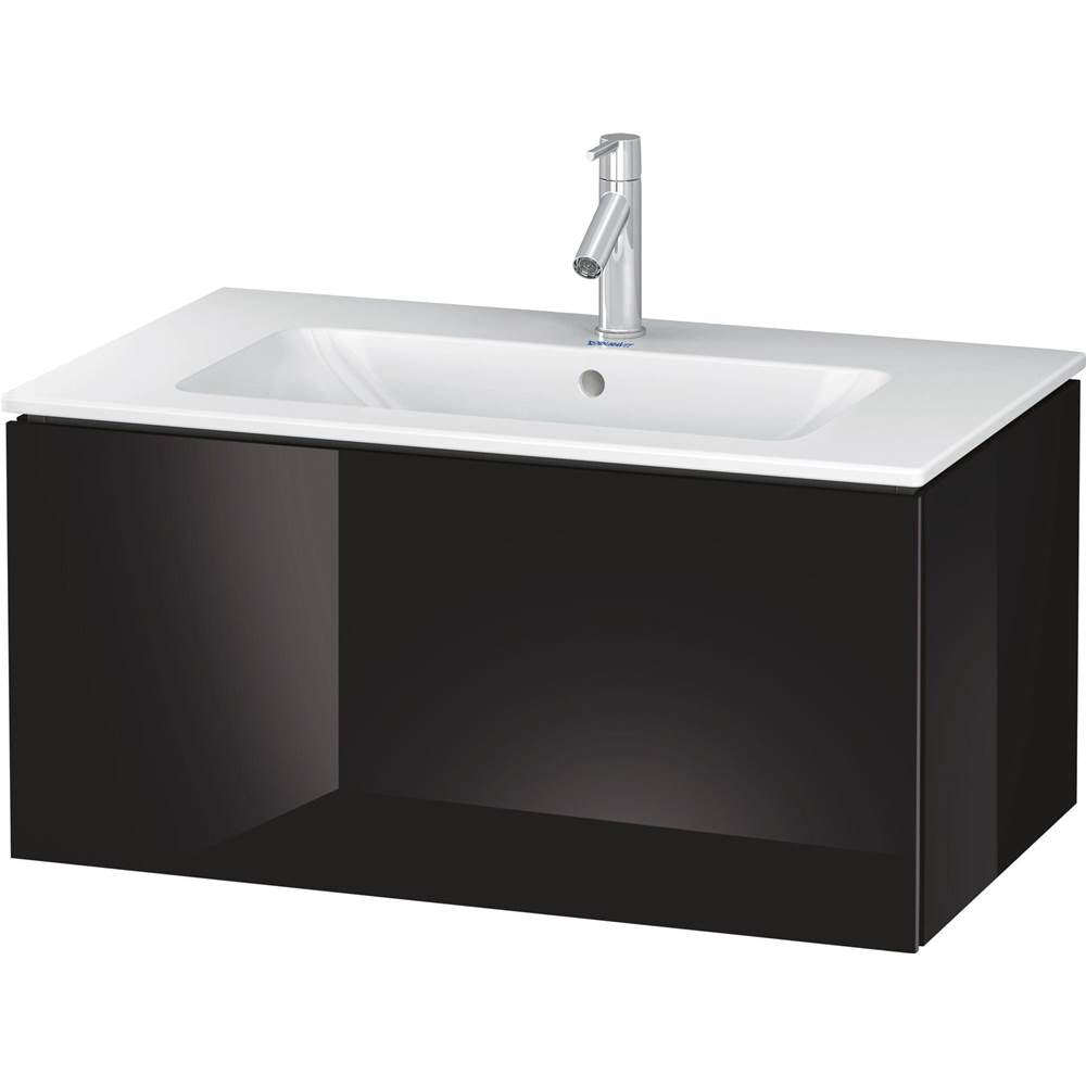Duravit - L-Cube One Drawer Wall-Mount Vanity Unit Black - Black High Gloss