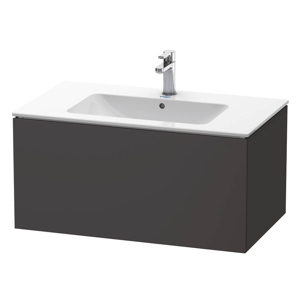 Duravit - L-Cube One Drawer Wall-Mount Vanity Unit Graphite - Graphite Super Matte