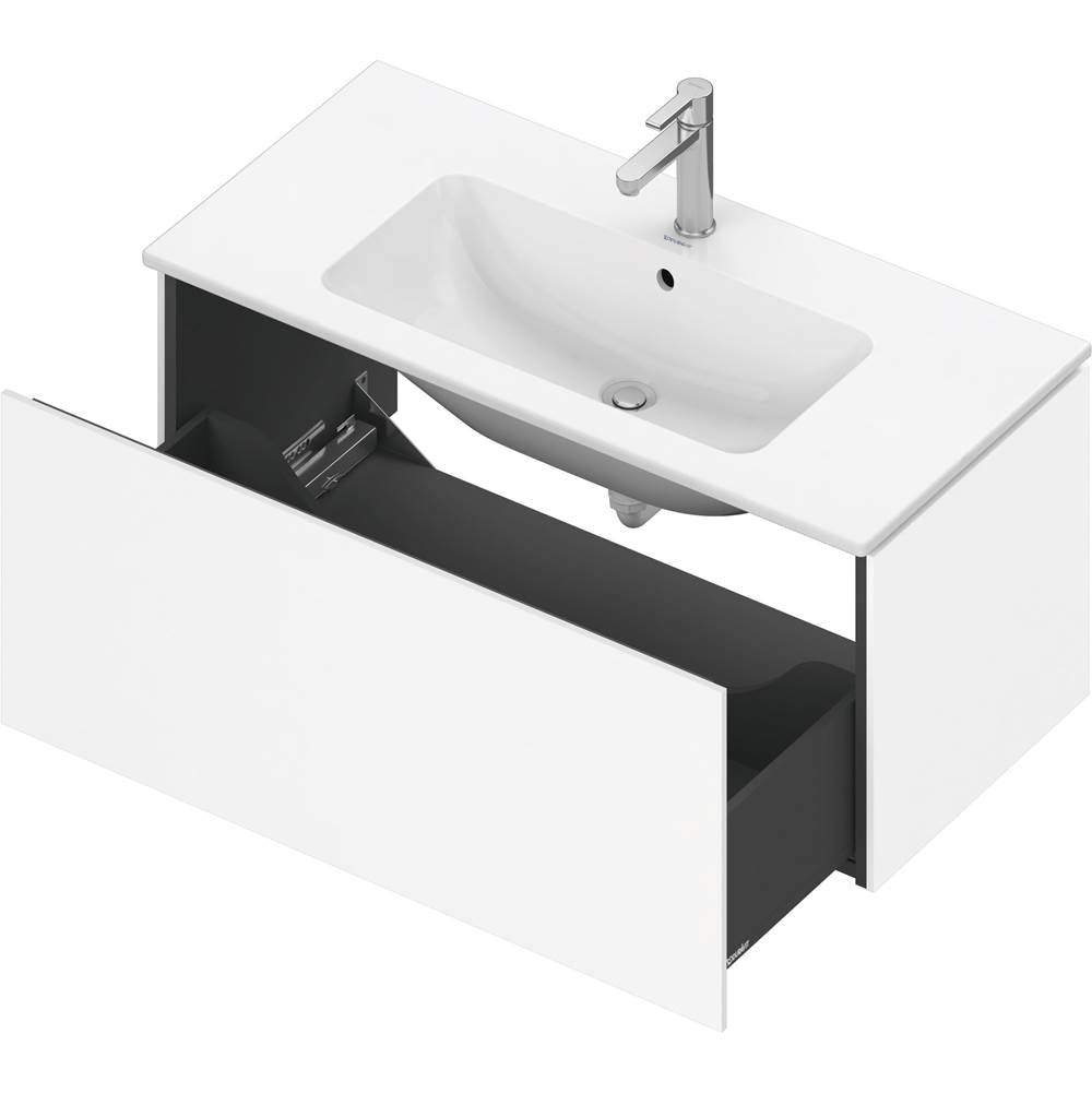 L-Cube One Drawer Wall-Mount Vanity Unit Concrete Gray