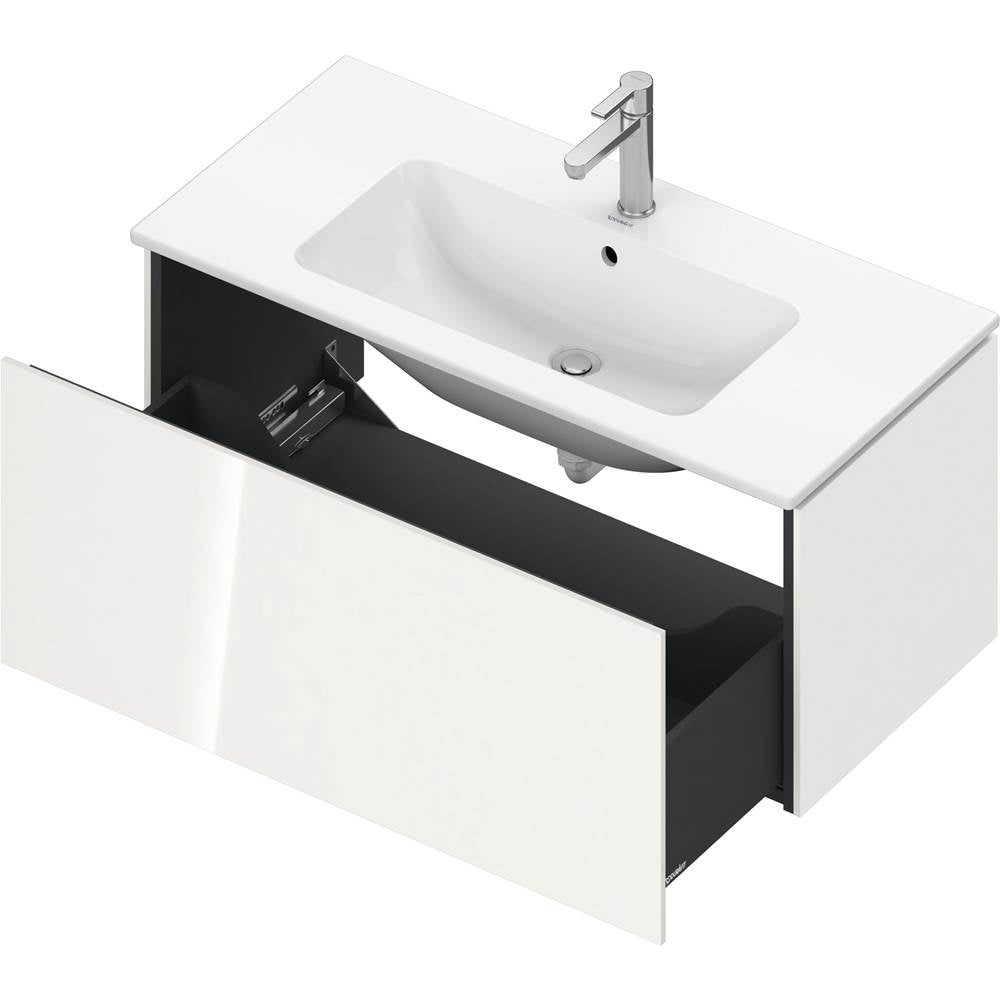 L-Cube One Drawer Wall-Mount Vanity Unit Concrete Gray