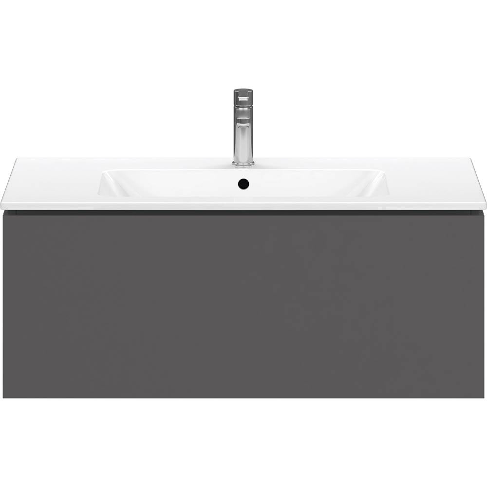 L-Cube One Drawer Wall-Mount Vanity Unit Concrete Gray