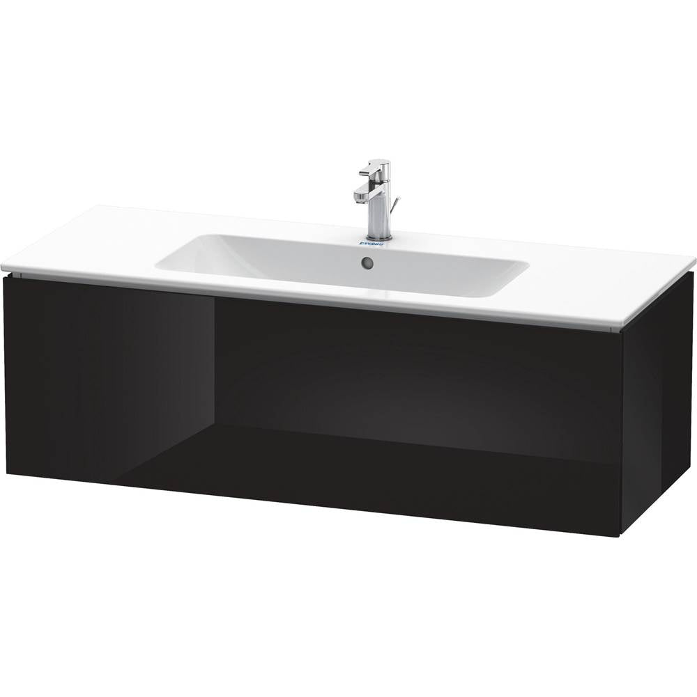 Duravit - L-Cube One Drawer Wall-Mount Vanity Unit Black - Black High Gloss