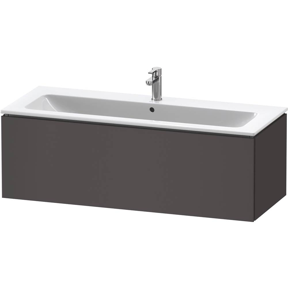 L-Cube One Drawer Wall-Mount Vanity Unit Concrete Gray