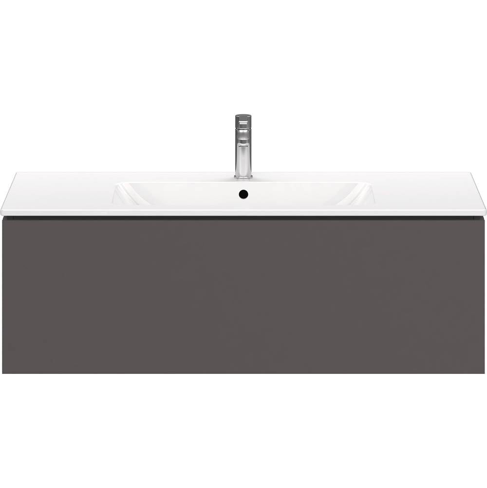 L-Cube One Drawer Wall-Mount Vanity Unit Concrete Gray