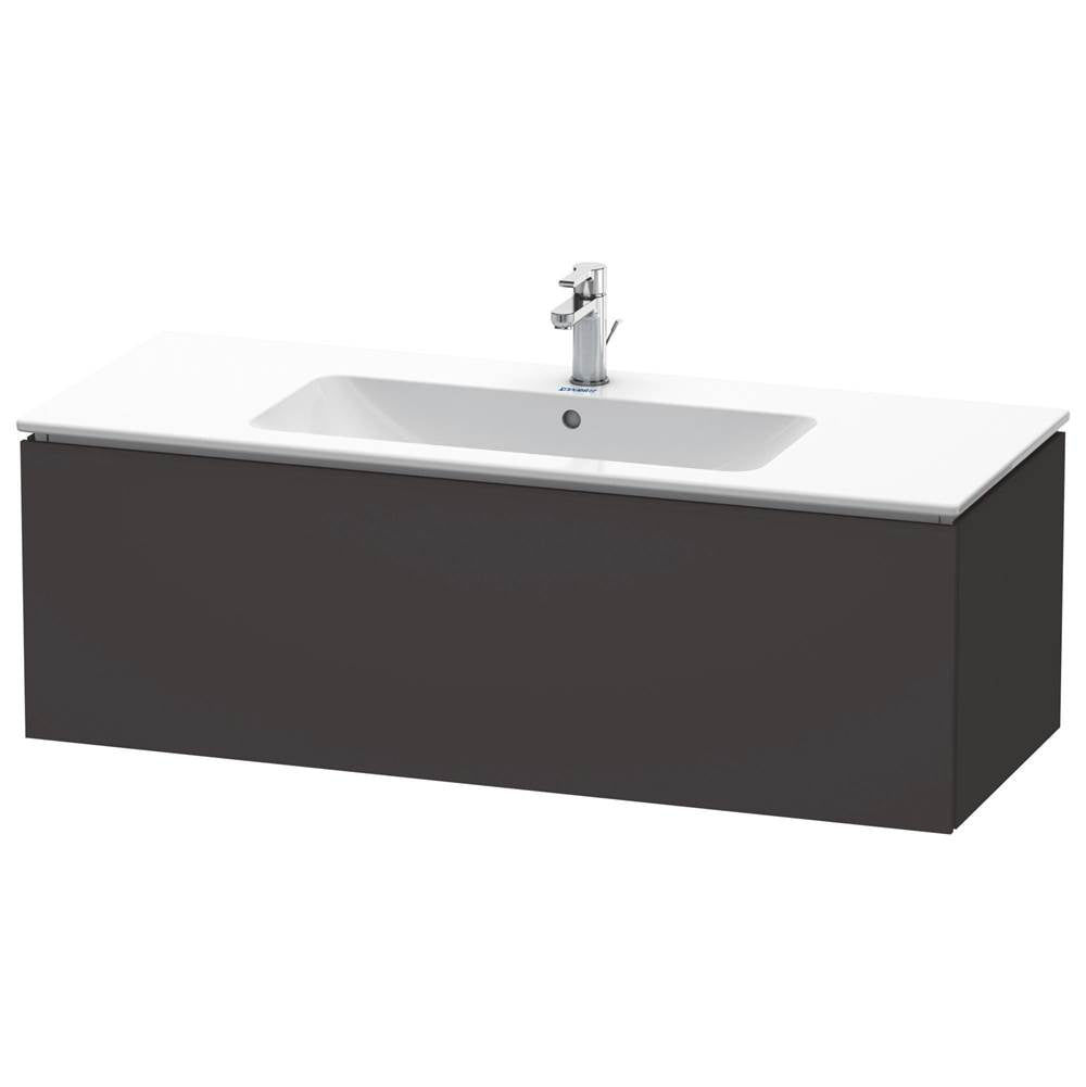 Duravit - L-Cube One Drawer Wall-Mount Vanity Unit Graphite - Graphite Super Matte