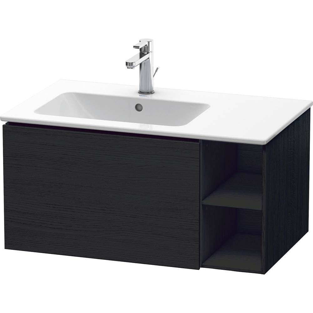 Duravit - L-Cube One Drawer Wall-Mount Vanity Unit Oak Black - Black Oak