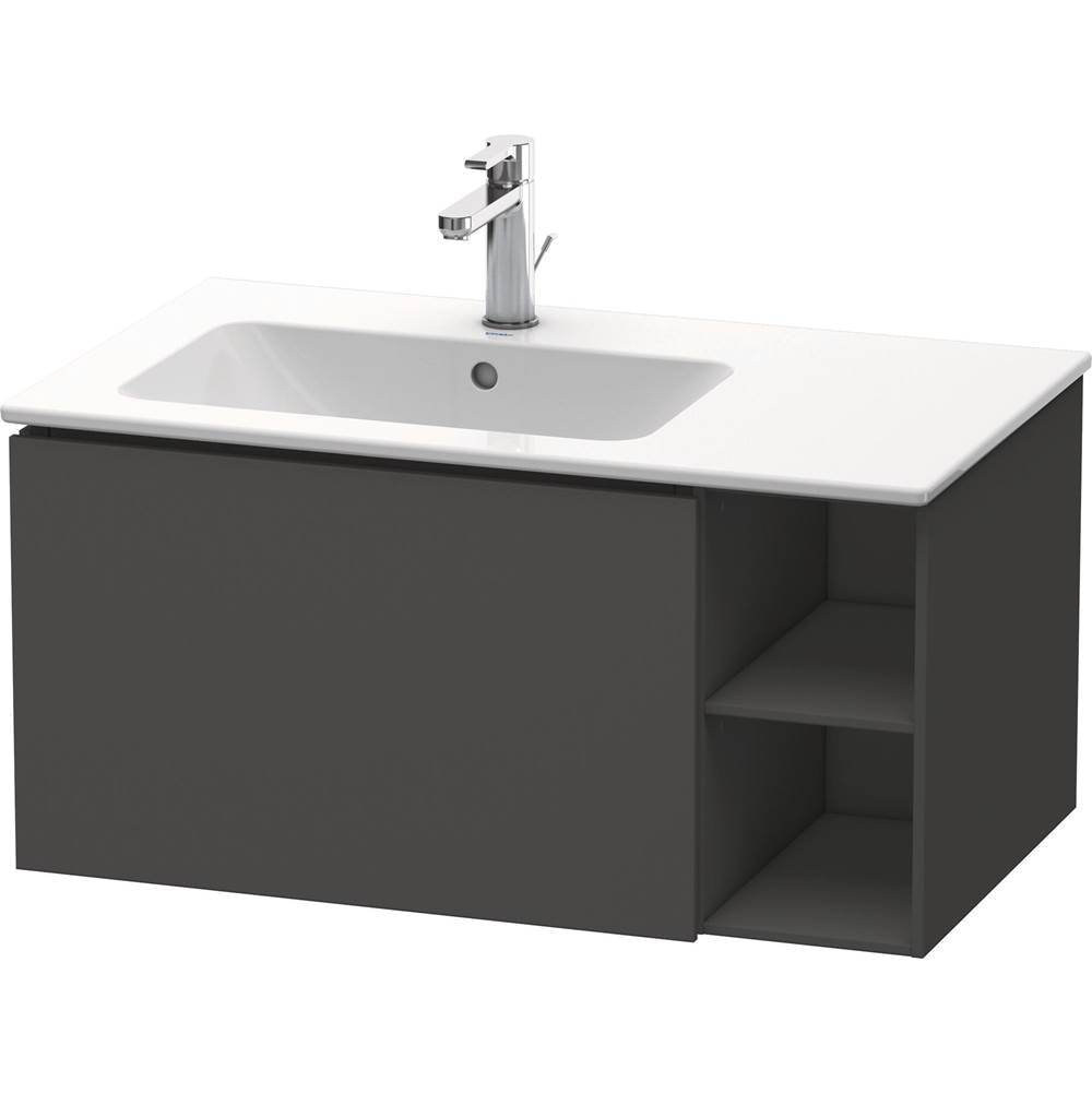 Duravit - L-Cube One Drawer Wall-Mount Vanity Unit Graphite - Graphite Matte