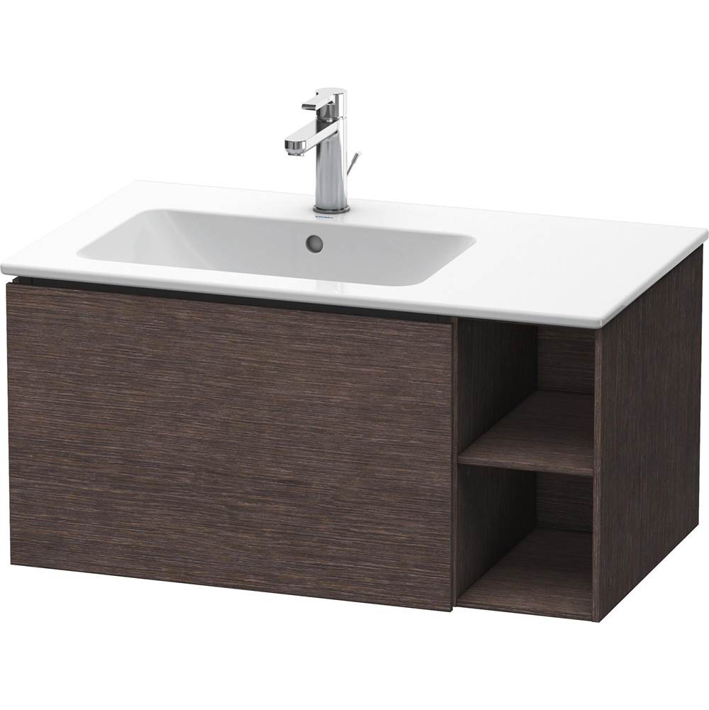 Duravit - L-Cube One Drawer Wall-Mount Vanity Unit Dark Brushed Oak - Dark Brushed Oak