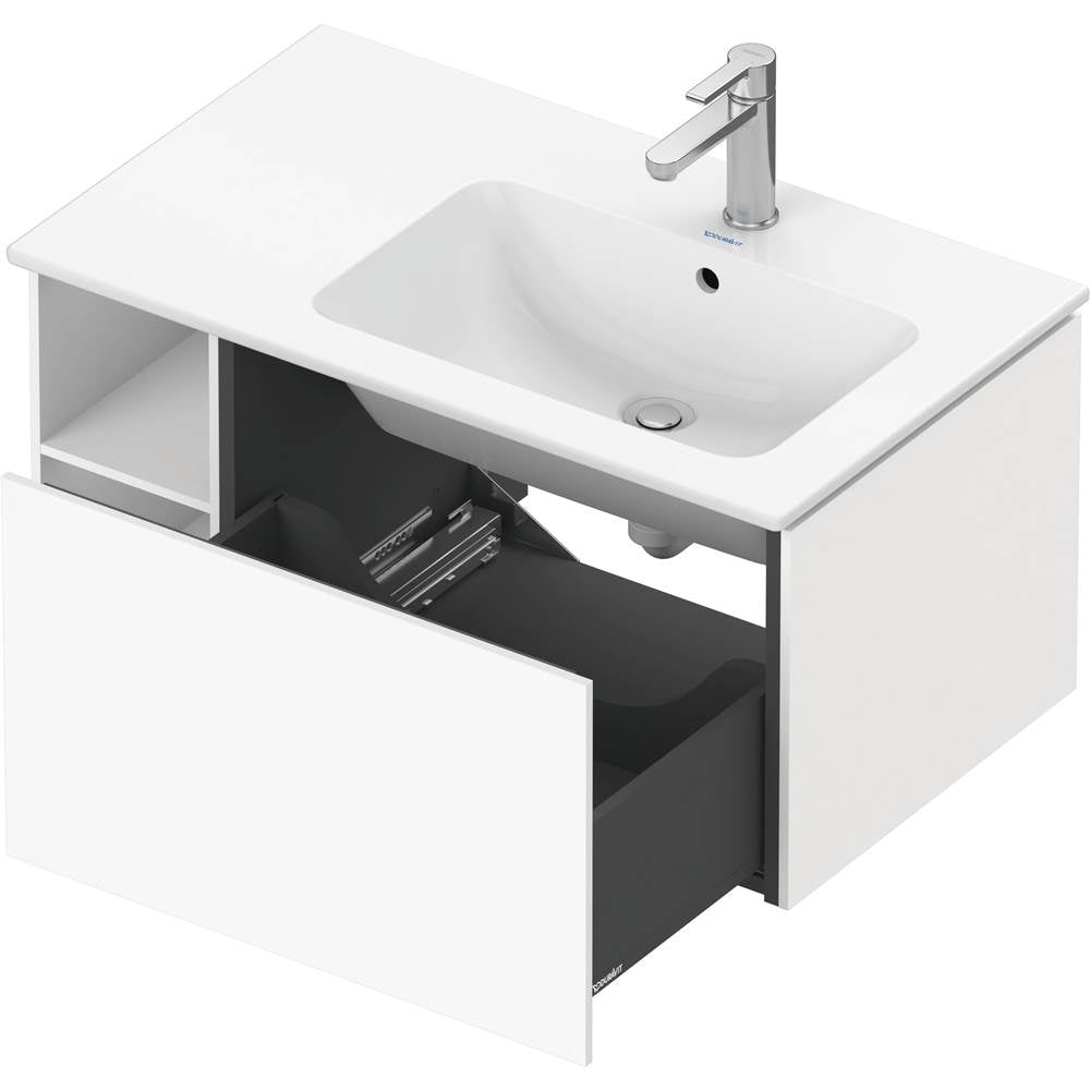 L-Cube One Drawer Wall-Mount Vanity Unit Concrete Gray