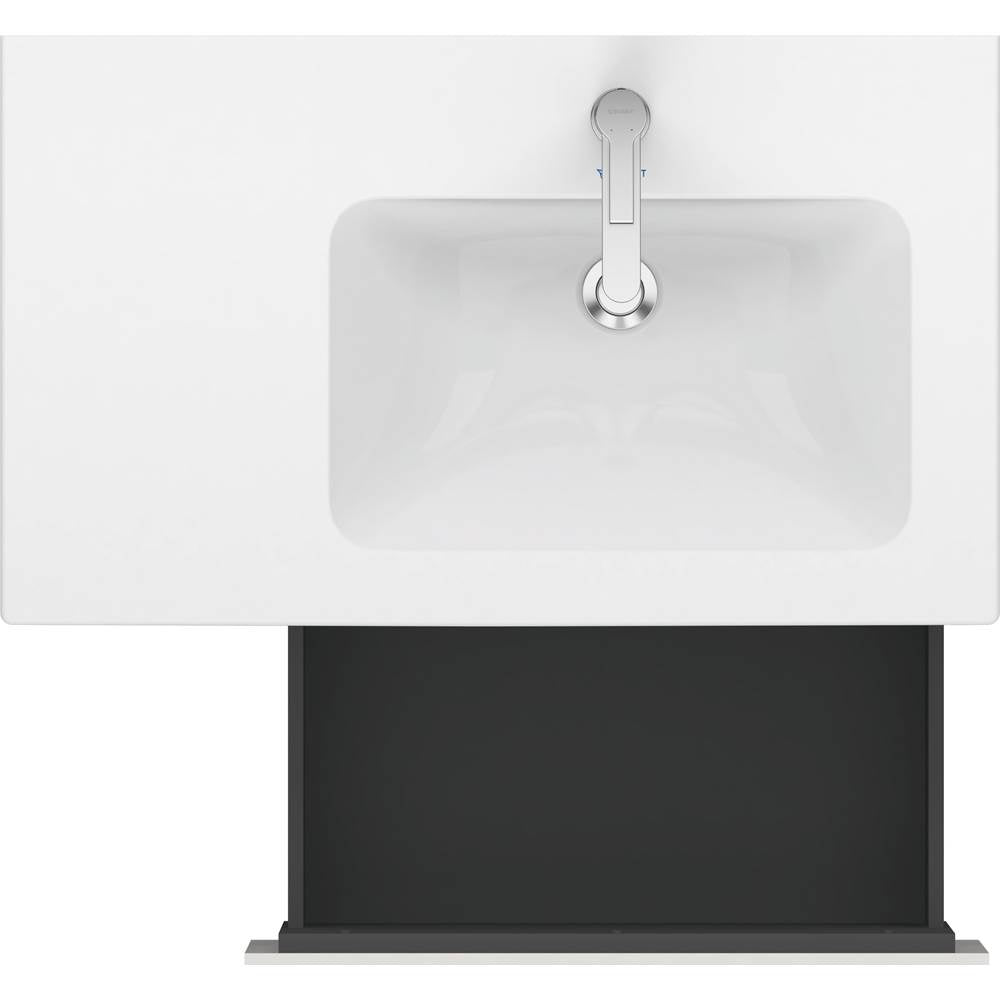 L-Cube One Drawer Wall-Mount Vanity Unit Concrete Gray