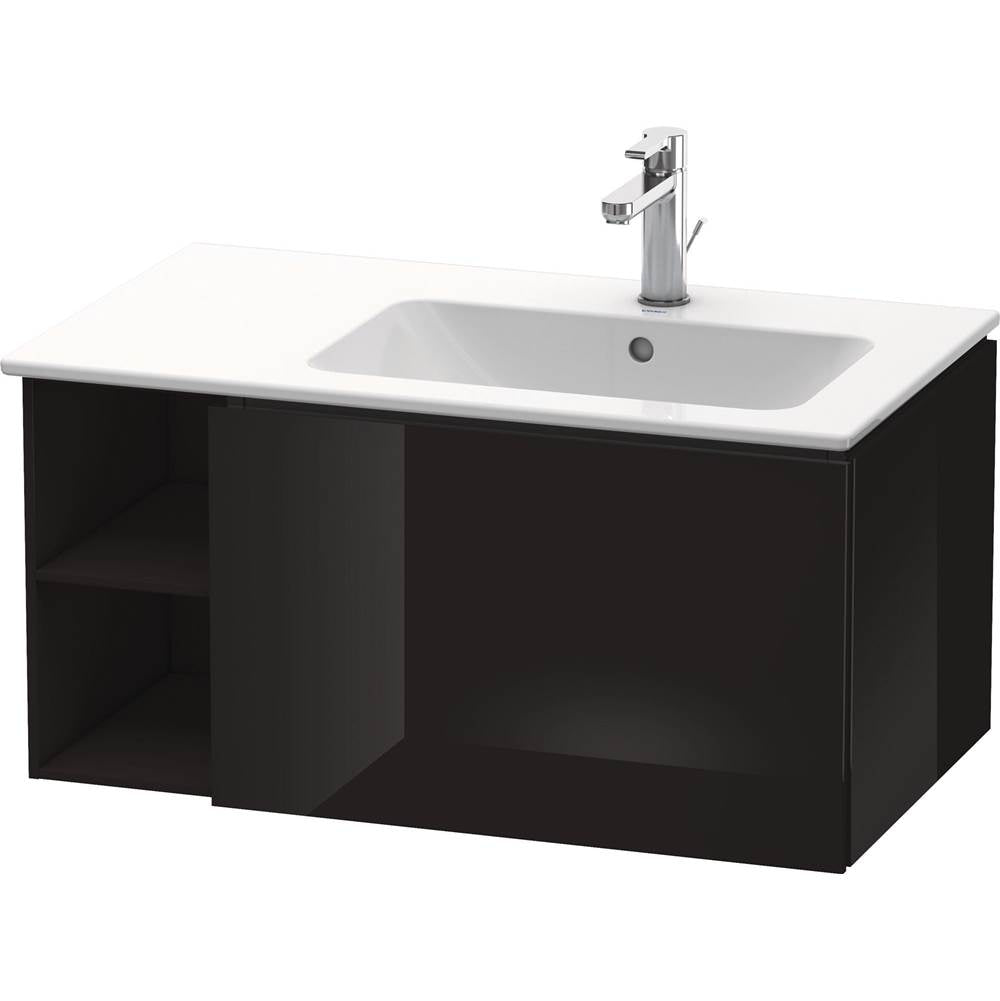 Duravit - L-Cube One Drawer Wall-Mount Vanity Unit Black - Black High Gloss